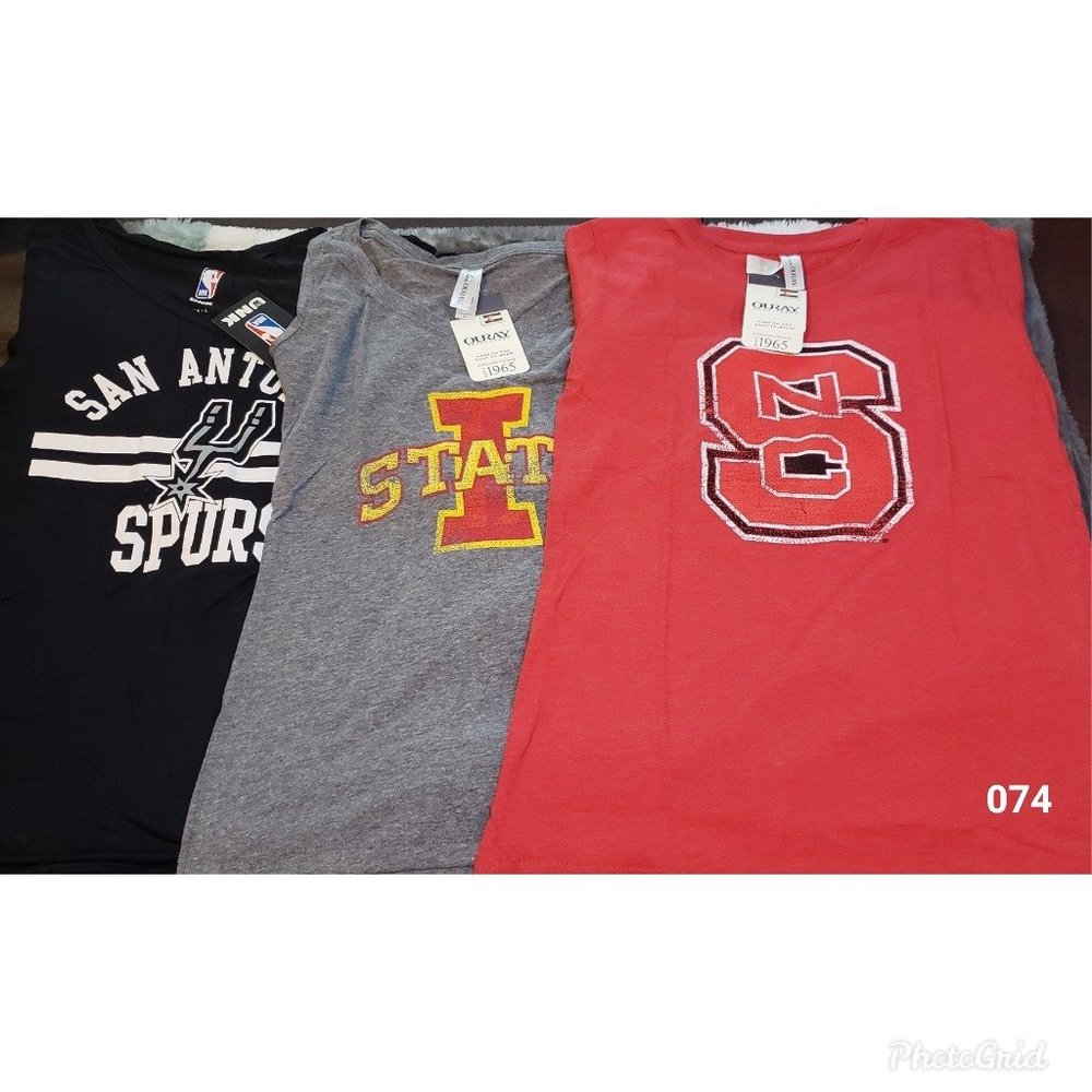 3 NBA/COLLEGE WOMEN'S TEE SHIRTS